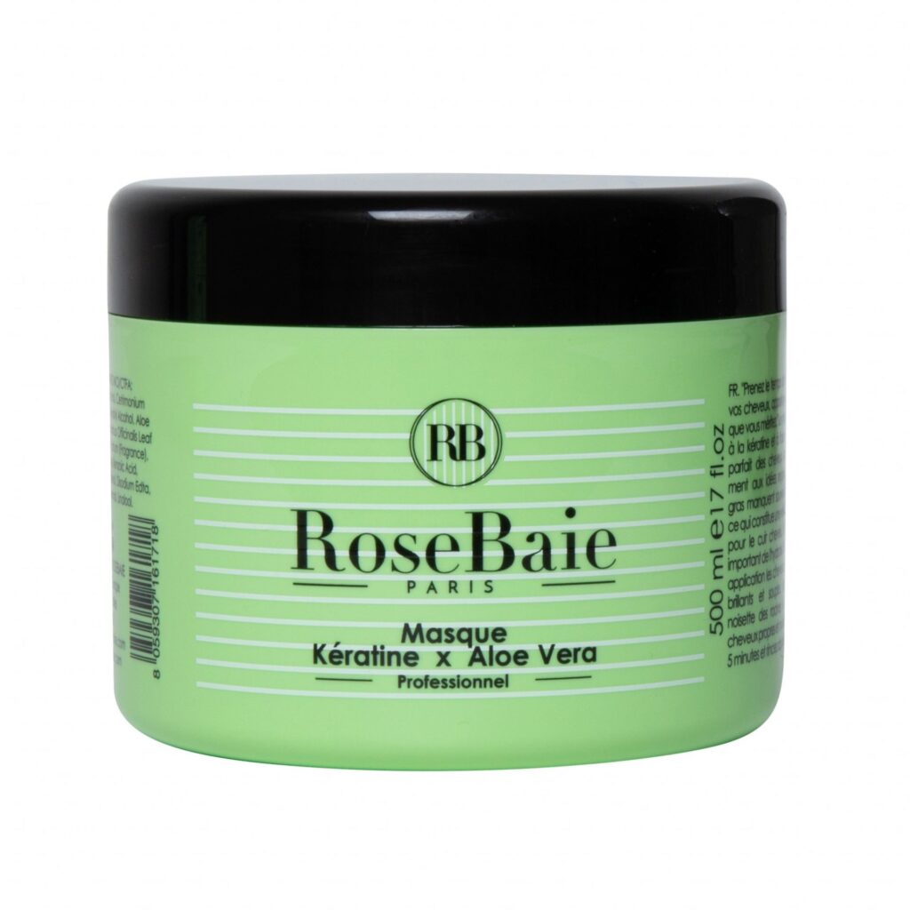 Masque Rose Baie à la Kératine et à l’aloe vera (500ml)